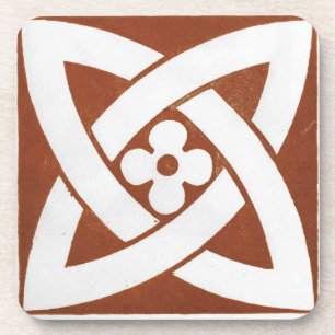 Dessous-de-verre Design d'art celtique irlandais vintage rouge