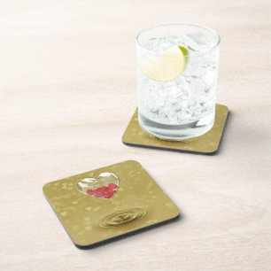 Dessous-de-verre Design de coeur en verre romantique
