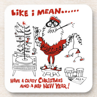 Dessous-de-verre Design de Noël de Beatnik vintage