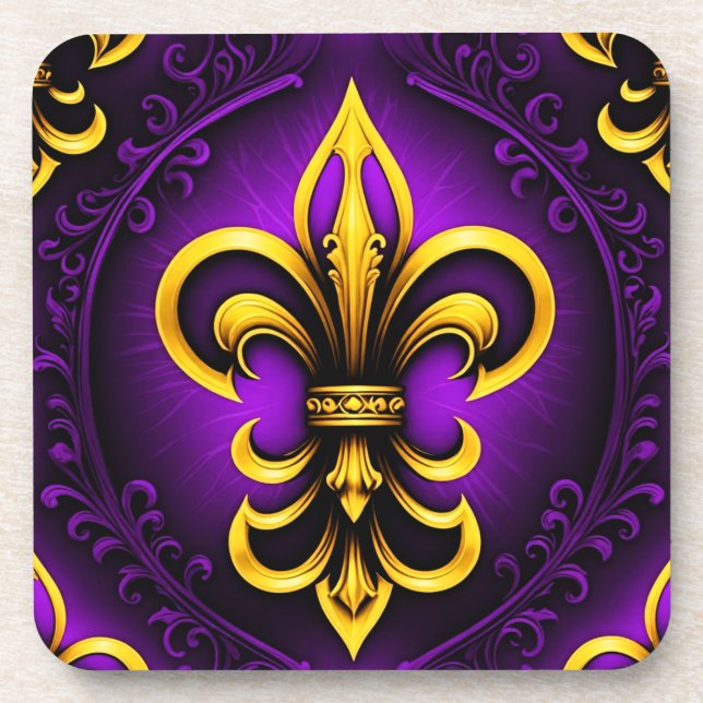 Dessous-de-verre Design Fleur De Lis (Devant)