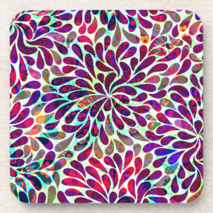 Dessous-de-verre Design floral Abstrait coloré