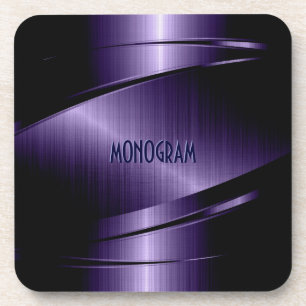 Dessous-de-verre Design métallique violet apparence en acier inoxyd