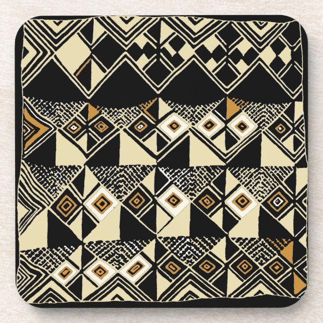 Dessous-de-verre Designs africains inspirés de Kuba (Devant)