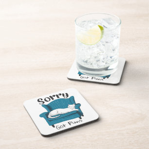 Dessous-de-verre Désolé, j'ai des plans. Cadeau drôle pour amateur