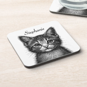Dessous-de-verre Dessin adorable de Young Cat