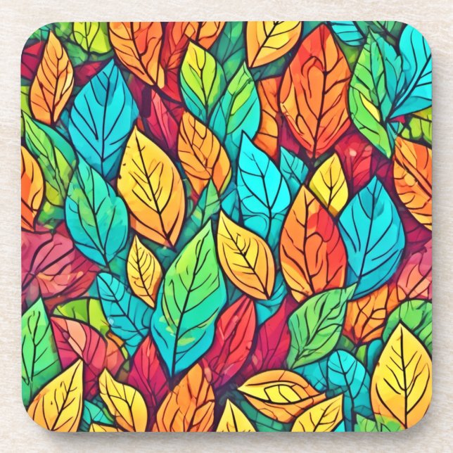 Dessous-de-verre Dessin animé Art Feuille (Devant)