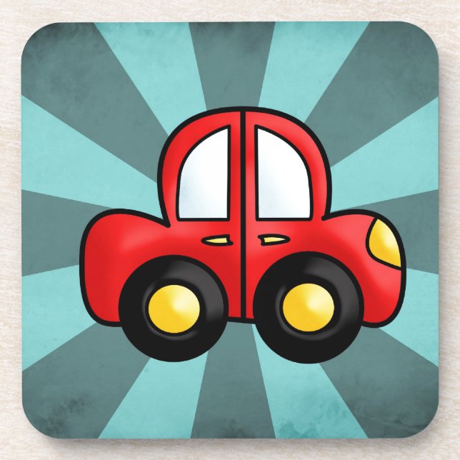 Dessous-de-verre dessin animé de voiture (Devant)