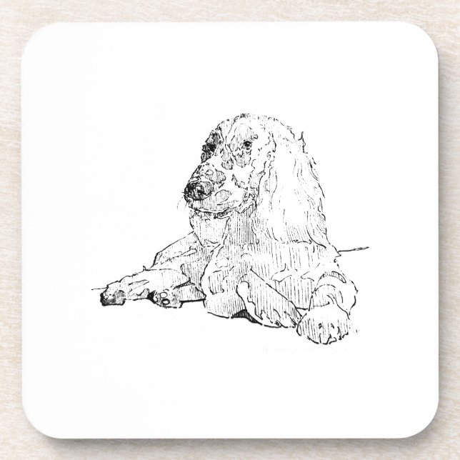 Dessous-de-verre Dessin au trait de Cocker Spaniel Art Chien  (Devant)