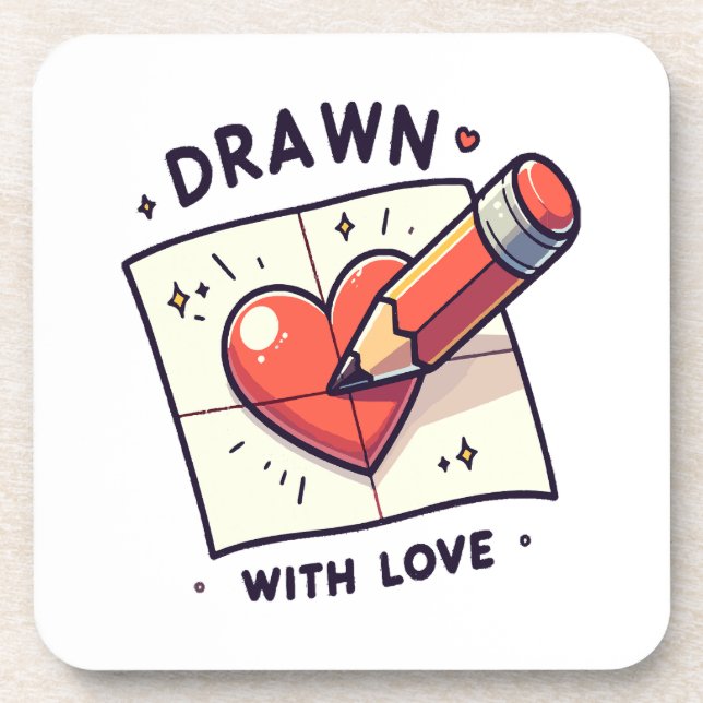 Dessous-de-verre Dessin avec amour (Devant)