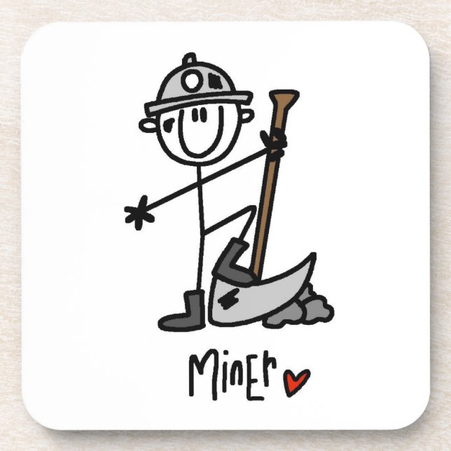 Dessous-de-verre Dessin de mineur bâtonnet (Devant)