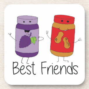 Dessous-de-verre Dessin de PB et J Best Friends Pb et J BFF