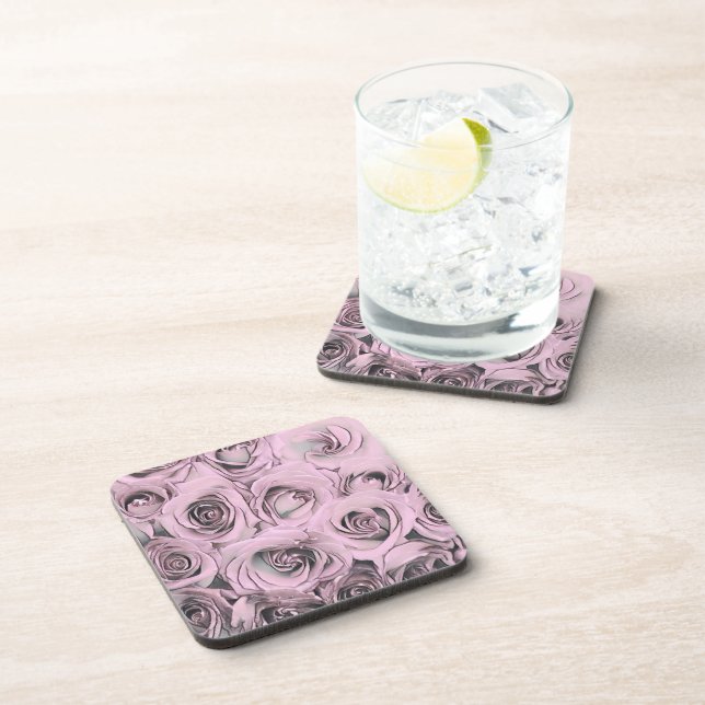 Dessous-de-verre Dessin de roses roses roses (Côté Droit)