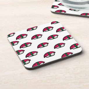 Dessous-de-verre Dessin Kawaii Sushi, Riz de Poisson et Algues