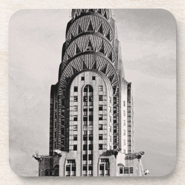 Dessous-de-verre Dessus de Chrysler construisant NYC - B&W (Devant)