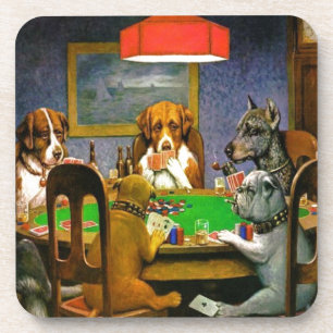 Dessous-de-verre Destin d'humour de cartes de tisonnier d'animaux f