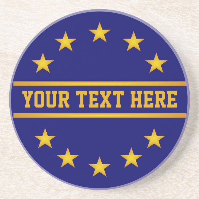 Dessous de verre D'ÉTOILES EN OR PERSONNALISÉ (Devant)