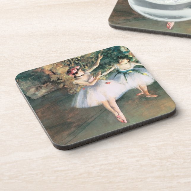 Dessous-de-verre Deux danseurs sur scène par Edgar Degas, Art Vinta (Côté gauche)