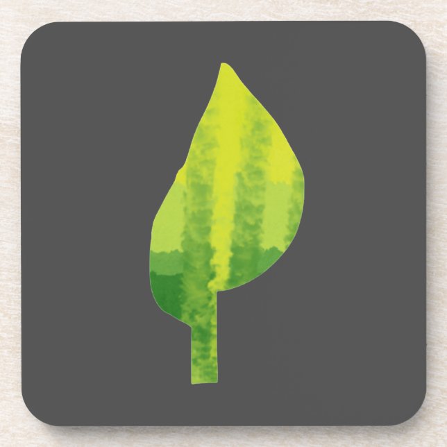 Dessous-de-verre Devenez écolo éco-feuille de la nature (Devant)