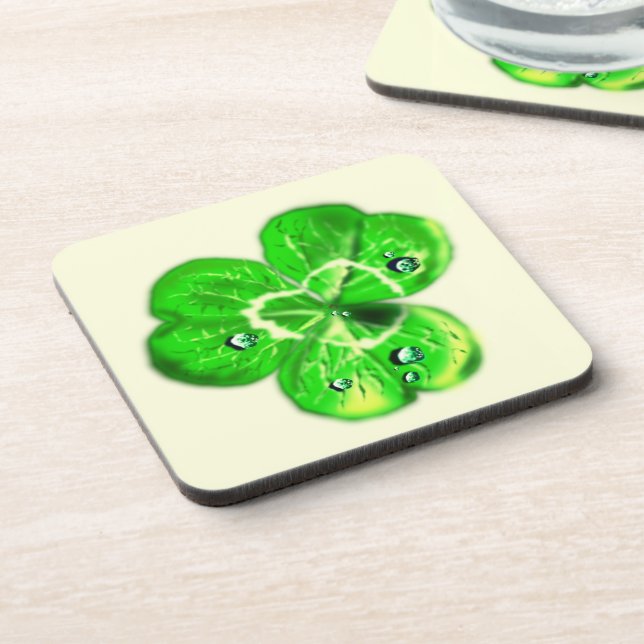 Dessous-de-verre Dew Dew Drops Beverage Coaster Fresh Green (Côté gauche)