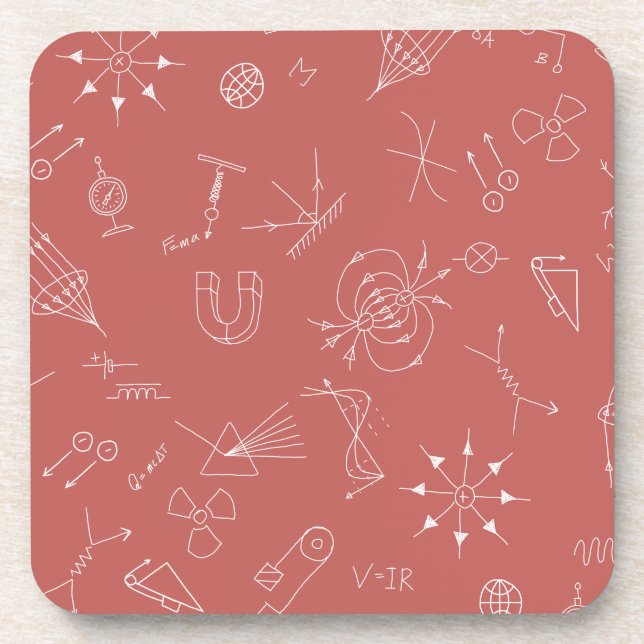 Dessous-de-verre Diagramme physique rose pâle (Devant)