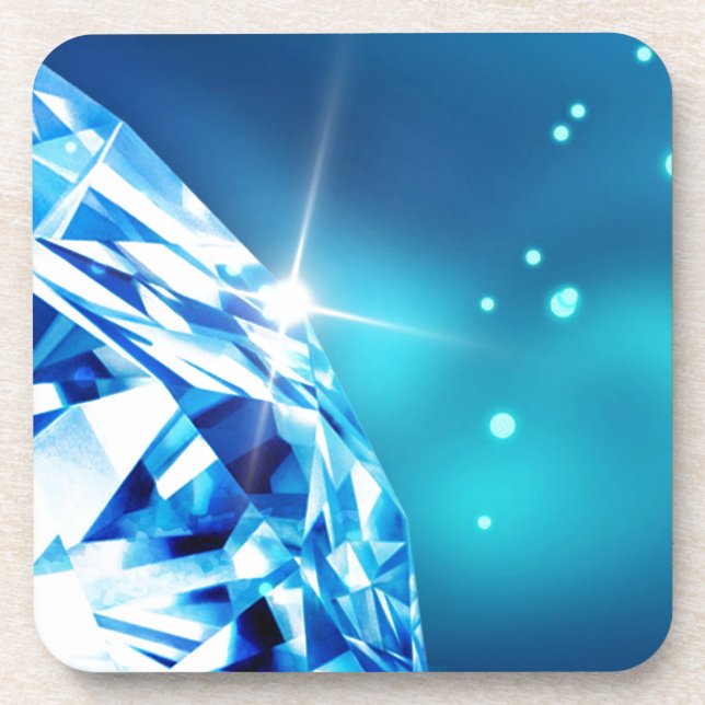 Dessous-de-verre diamant bleu (Devant)
