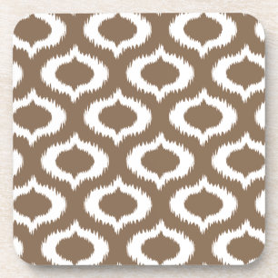 Dessous-de-verre Diamants Brown modernes d'Ikat à la mode