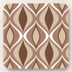 Dessous-de-verre Diamants modernes du milieu du siècle, Taupe et Br