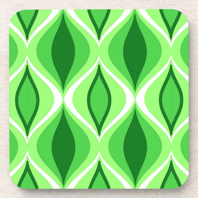 Dessous-de-verre Diamants modernes du milieu du siècle, vert émerau (Devant)