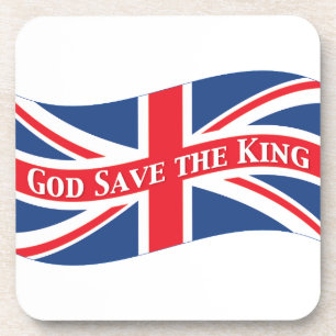 Dessous-de-verre Dieu sauve le roi avec Union Jack