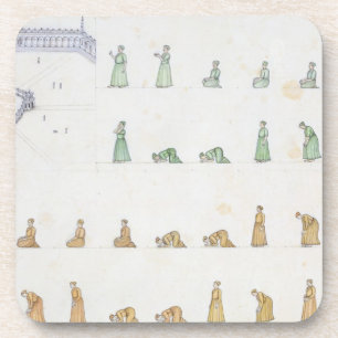 Dessous-de-verre Différentes positions du corps pendant la prière