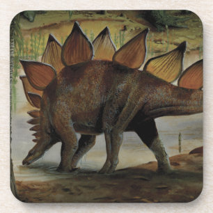 Dessous-de-verre Dinosaures Vintage, Stégosaure, Queue avec des poi