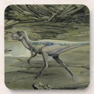 Dessous-de-verre Dinosaures vintage, un Hypsilophodon du Crétacé