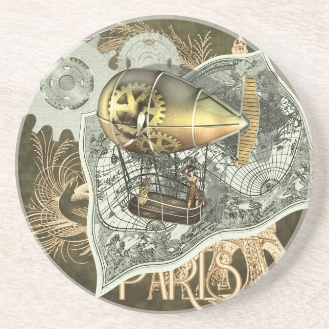 Dessous de verre dirigeables de grès de visite (Devant)