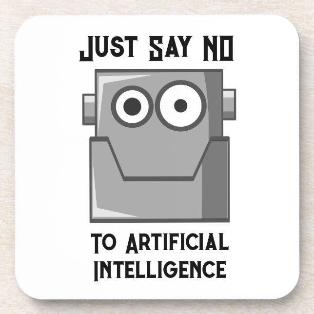 Dessous-de-verre Disons Non à l'Intelligence Artificielle (Devant)