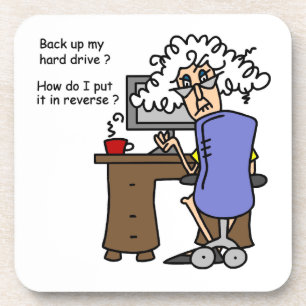 Dessous-de-verre Disque Dur Sauvegarde Humoristique