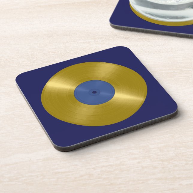 Dessous-de-verre Disque vinyle album or en or (Côté gauche)