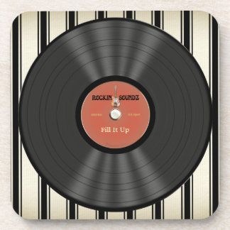 Dessous-de-verre Disque vinyle vintage personnalisé de roche