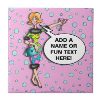 Dessous de verre Diva Martini à pois Carreaux