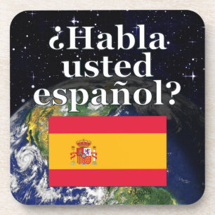Dessous-de-verre Do you speak Spanish ? Flag & Earth