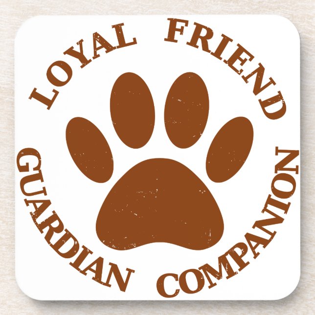 Dessous-de-verre Dog Paw Loyal Friend (Devant)