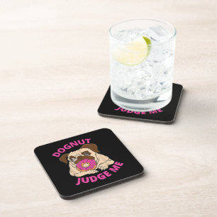 Dessous-de-verre Dognut Juge Moi Carlin Chien Mange Donut