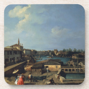 Dessous-de-verre Dolo sur le Brenta (huile sur la toile)