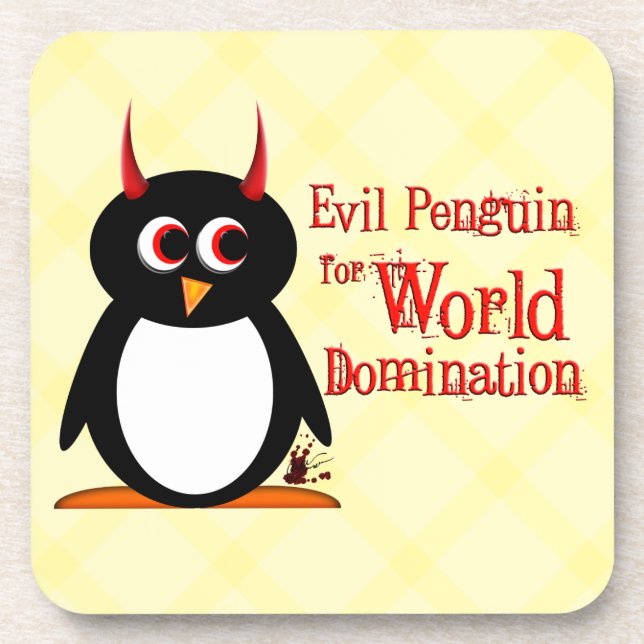 Dessous-de-verre Domination mauvaise du monde de Penguin™ (Devant)