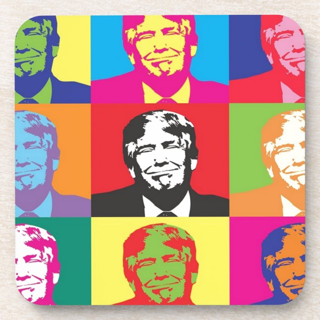 Dessous-de-verre Donald Trump Pop Art (Devant)