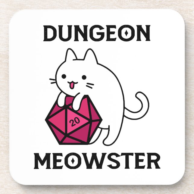 Dessous-de-verre Donjon Meowster Chat Drôle (Devant)