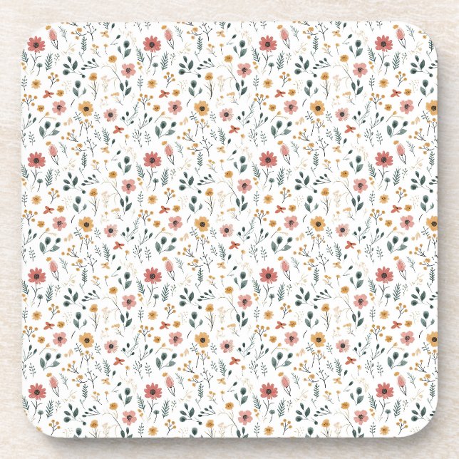 Dessous-de-verre Doodle de Fleur Sauvage (Devant)