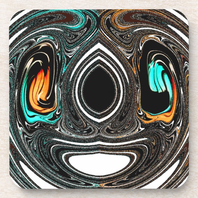 Dessous-de-verre Doodle ethnique africain Zebra texturé Art Imprime (Devant)