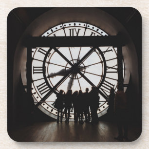 Dessous de verre d'Orsay de photo d'horloge de