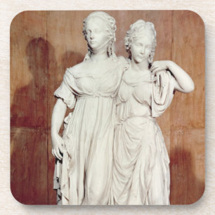 Dessous-de-verre Double statue des princesses Louise (1776-1810)