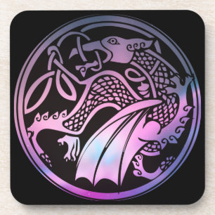 Dessous-de-verre Dragon Celtique Rond